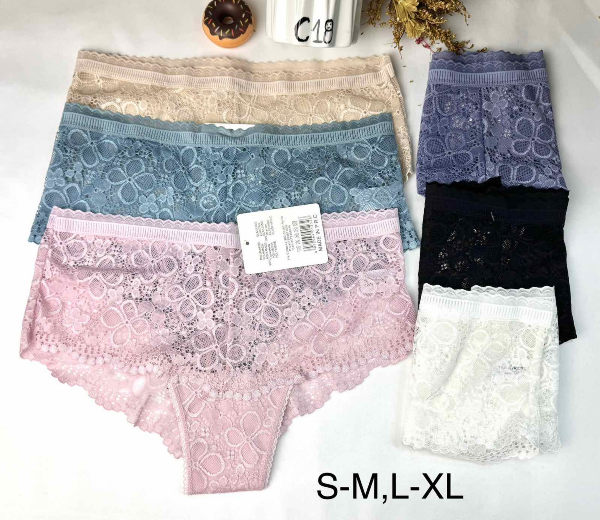 Majtki damskie Roz S/M-L/XL , Mix kolor Paczka 24 szt